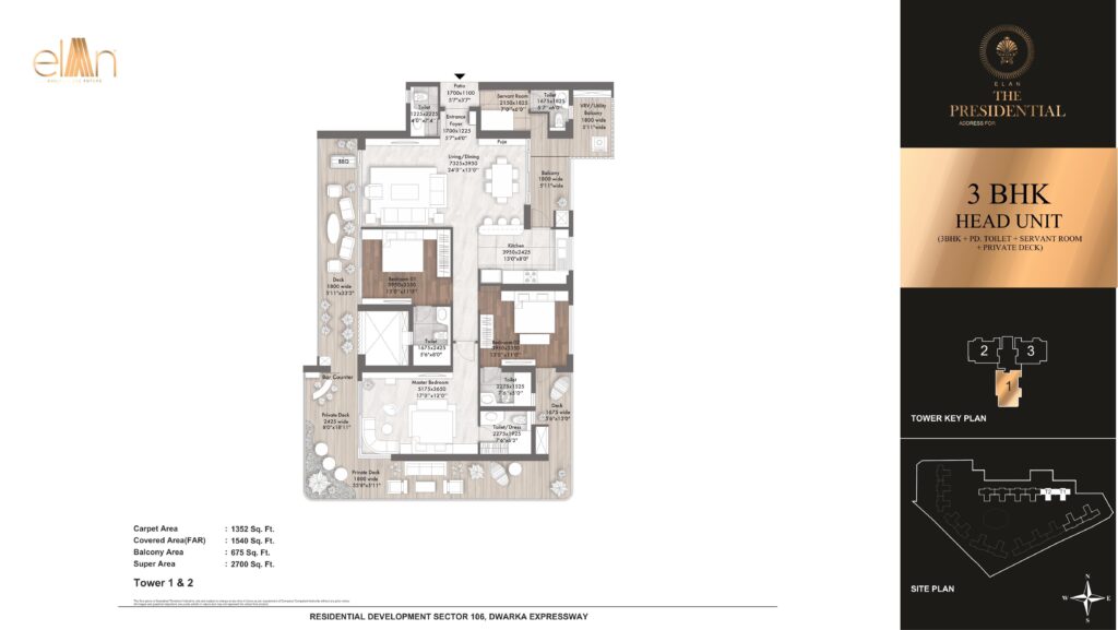 Elan The Presidential 3BHK